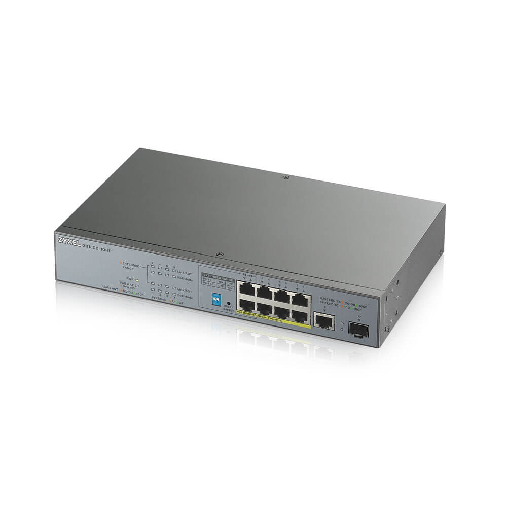 Zyxel GS2220-10HP 8-Port GBE L2 POE Yönetilebilir Switch Zyxel GS2220-10HP 8-Port GBE L2 POE Yönetilebilir Switch