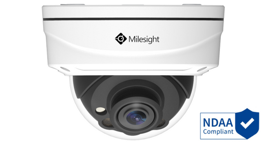 Milesight MS-C8172-FIPA (NDAA) 4MP, 4K, Super WDR, IR50, Minidome, AI, IP Camera, 2.7 - 13.5mm