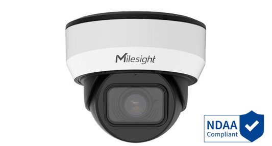 Milesight MS-C2975-RFPD-27135 2MP WDR IR Minidome AI IP Camera, 2.7-13.5mm, WHITE
