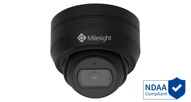 Milesight MS-C2975-RFPD-27135 2MP WDR IR Minidome AI IP Camera, 2.7-13.5mm, BLACK