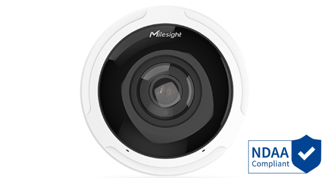 Milesight MS-C9674-PA (NDAA) 12MP, 120dB, Super WDR , IR15m, AI 360° Panoramic Fisheye Camera, 1.98mm@F2.8