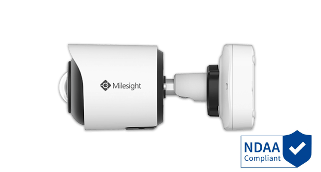 Milesight MS-C8165-PA (NDAA) 8MP, 4K, 120dB Super WDR , IR15m, AI 180° Panoramic Camera,Mini Bullet, 1.68mm@F2.0