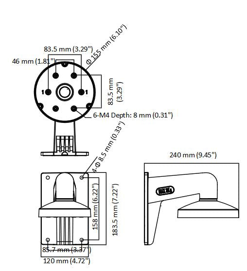 DTC-BRKOIMDG2-WM dimensions